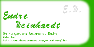 endre weinhardt business card